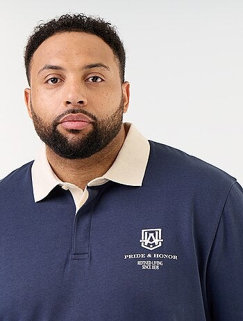 Polo estilo rugby de manga larga