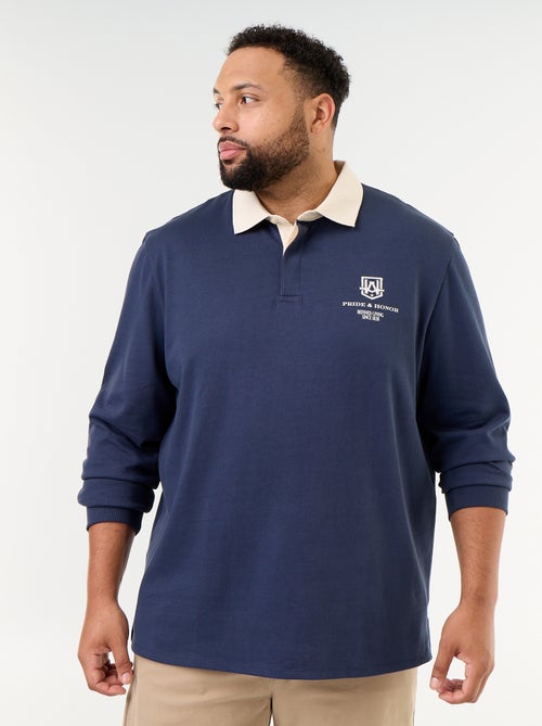 Polo estilo rugby de manga larga - Kiabi Polo estilo rugby de manga larga - Kiabi