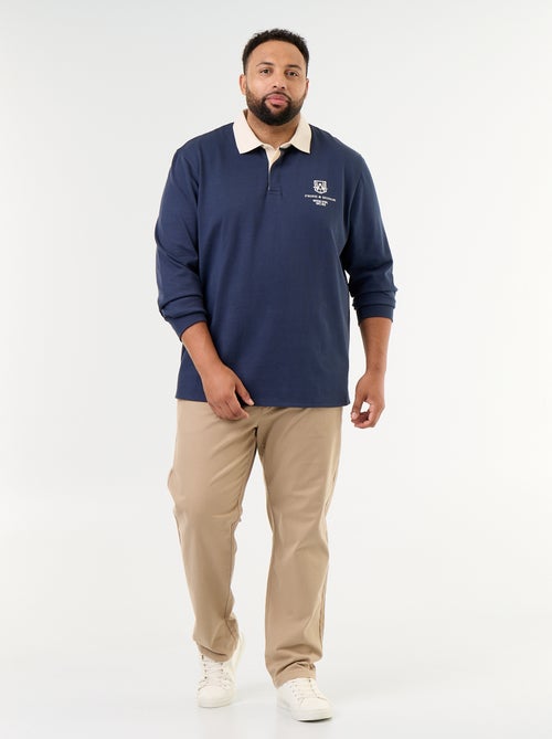 Polo estilo rugby de manga larga - Kiabi Polo estilo rugby de manga larga - Kiabi