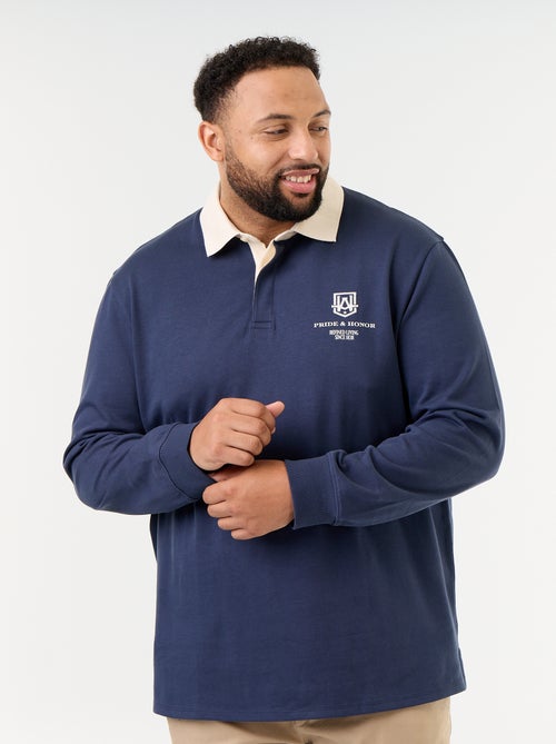 Polo estilo rugby de manga larga - Kiabi Polo estilo rugby de manga larga - Kiabi
