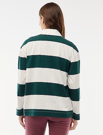 Polo estilo rugby de manga larga