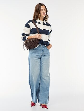 Polo estilo rugby de manga larga