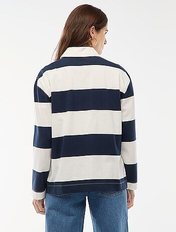 Polo estilo rugby de manga larga