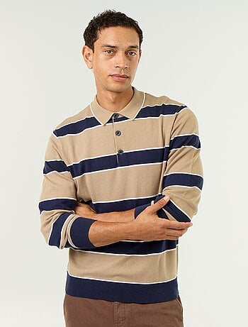 Polo estilo rugby de manga larga