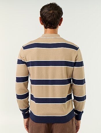 Polo estilo rugby de manga larga