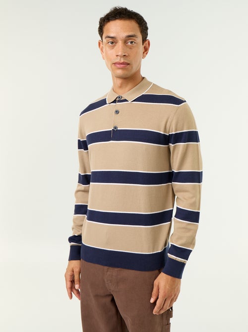 Polo estilo rugby de manga larga - Kiabi Polo estilo rugby de manga larga - Kiabi
