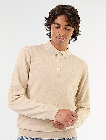 Polo estilo rugby de manga larga