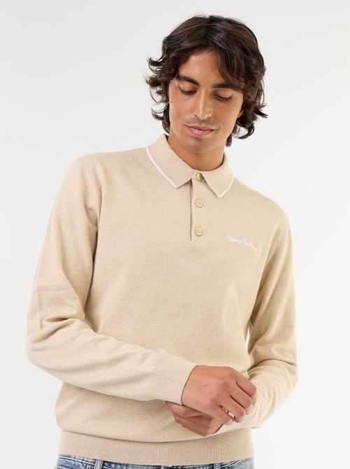 Polo estilo rugby de manga larga - Kiabi