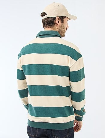 Polo estilo rugby de manga larga