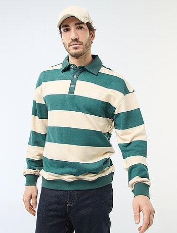 Polo estilo rugby de manga larga
