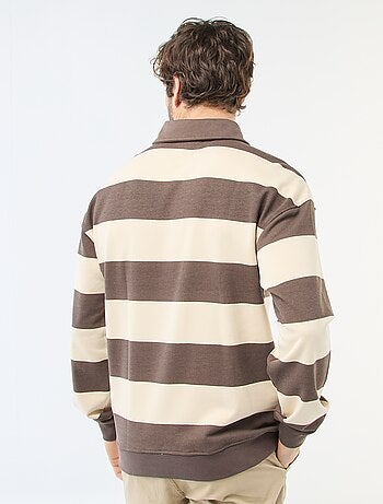 Polo estilo rugby de manga larga