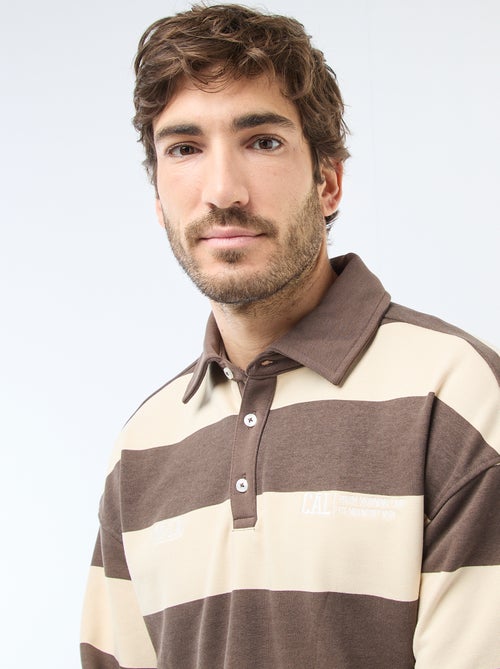 Polo estilo rugby de manga larga - Kiabi