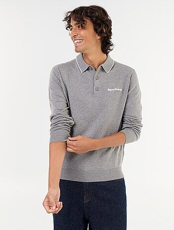 Polo estilo rugby de manga larga