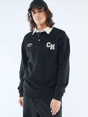 Polo estilo rugby de manga larga