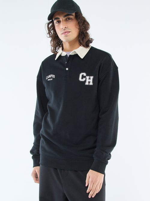 Polo estilo rugby de manga larga - Kiabi