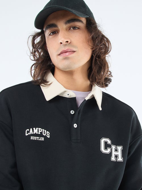 Polo estilo rugby de manga larga - Kiabi