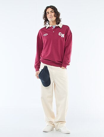 Polo estilo rugby de manga larga