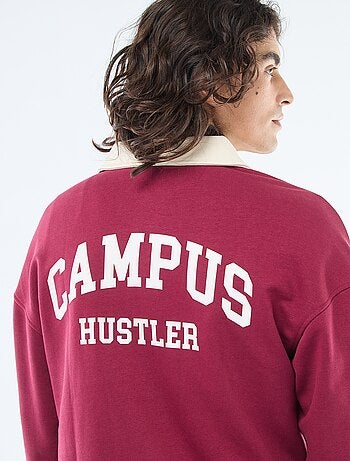 Polo estilo rugby de manga larga