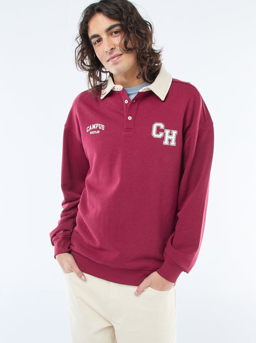 Polo estilo rugby de manga larga - Kiabi