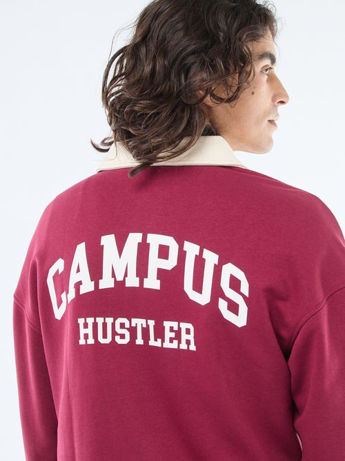 Polo estilo rugby de manga larga - Kiabi