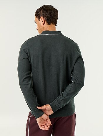 Polo estilo rugby de manga larga