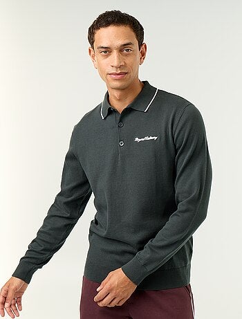 Polo estilo rugby de manga larga