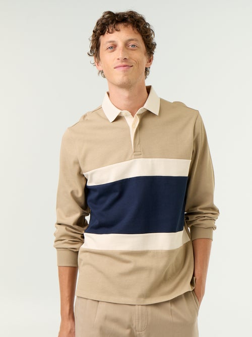 Polo estilo rugby manga larga - Kiabi Polo estilo rugby manga larga - Kiabi