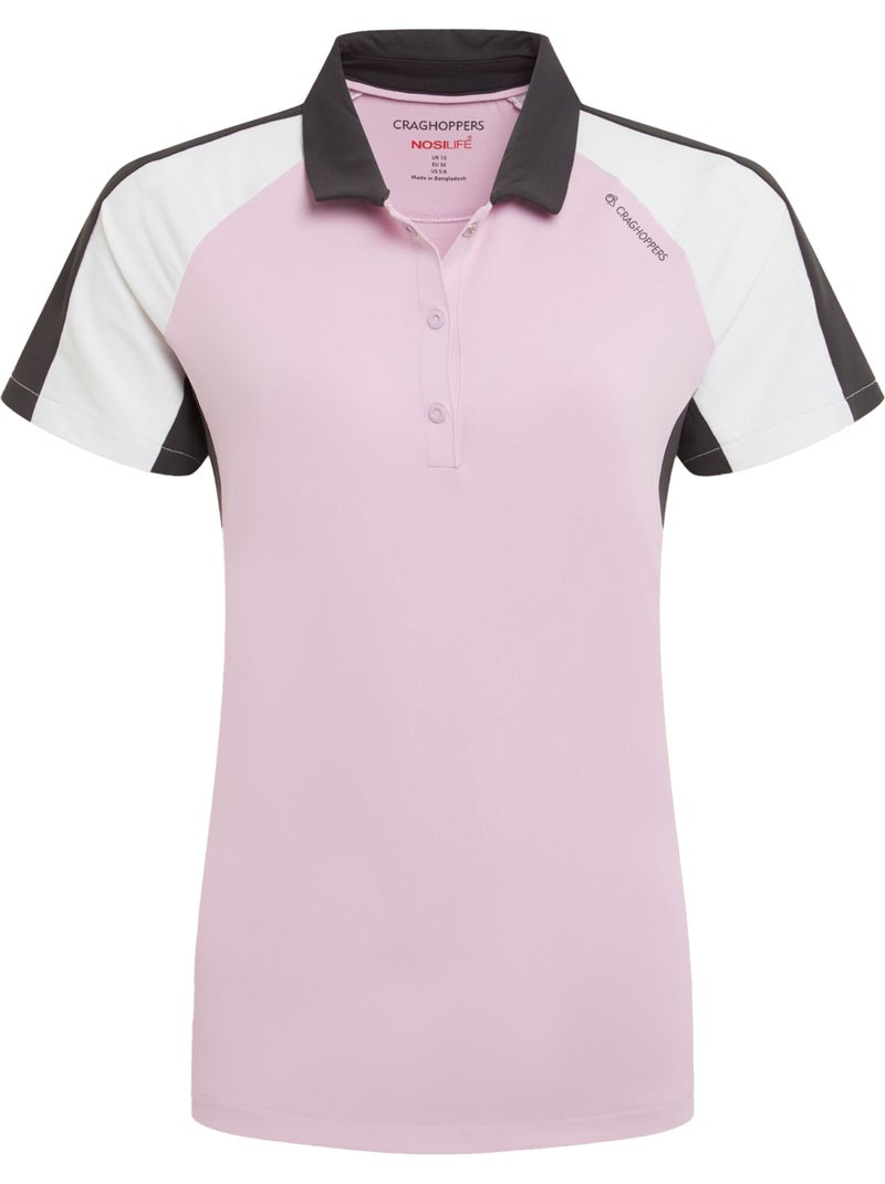Polo hazelmere de nosilife de manga corta golf para mujer - craghoppers Rosa pálido - Kiabi
