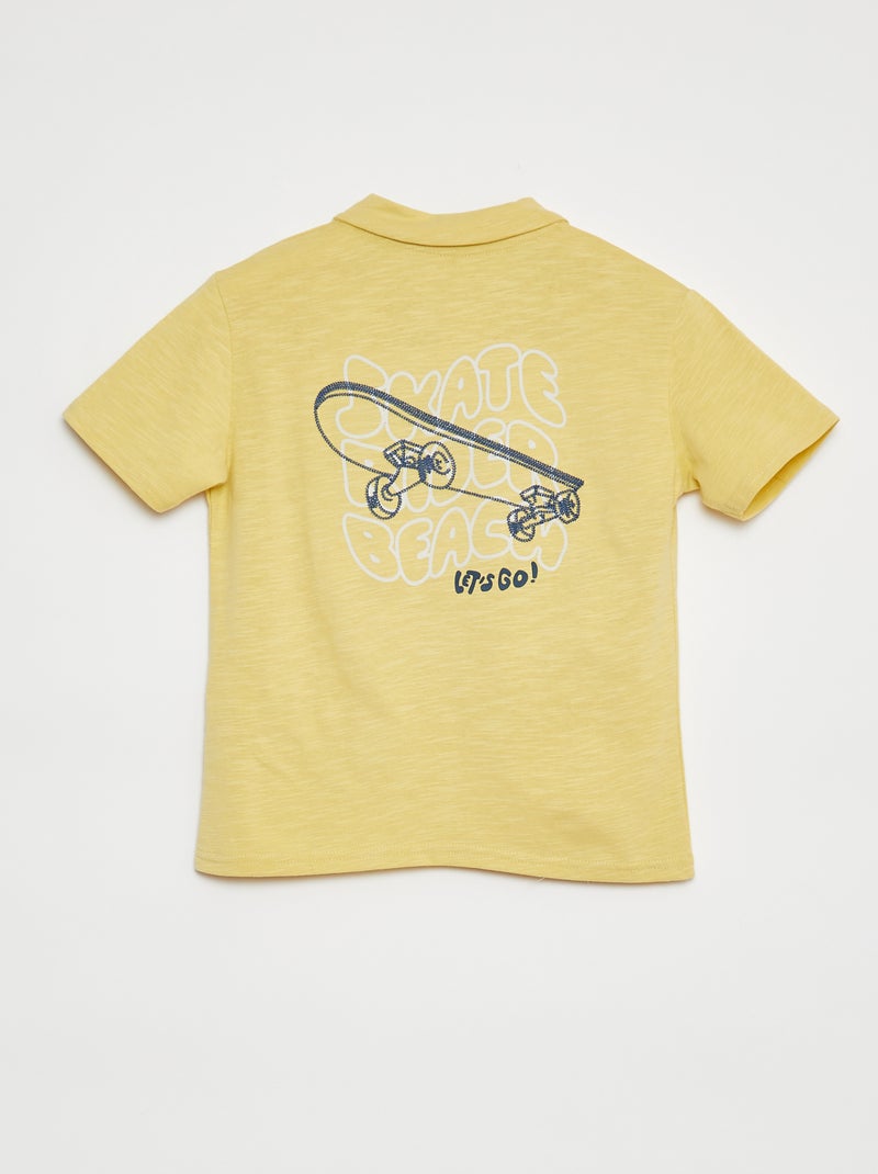 Quiksilver RETRO FADE SS - Camiseta Estampada - Yem0/amarillo