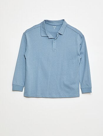 Polo liso de manga larga