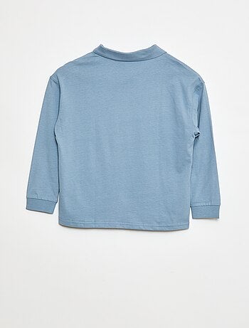 Polo liso de manga larga
