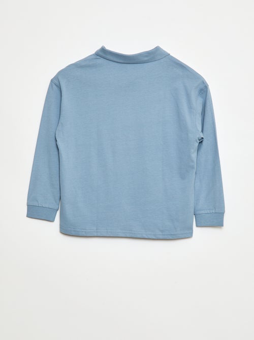 Polo liso de manga larga - Kiabi