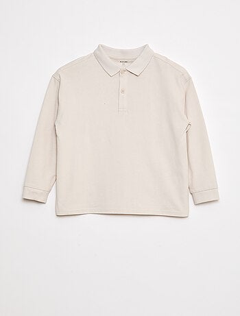 Polo liso de manga larga