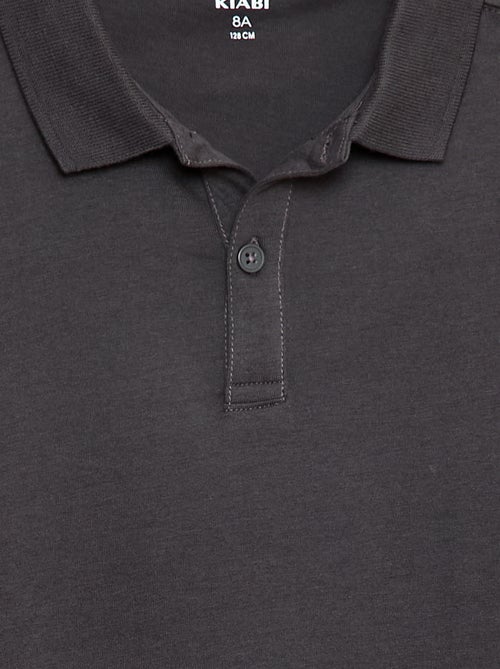 Polo liso de manga larga - Kiabi