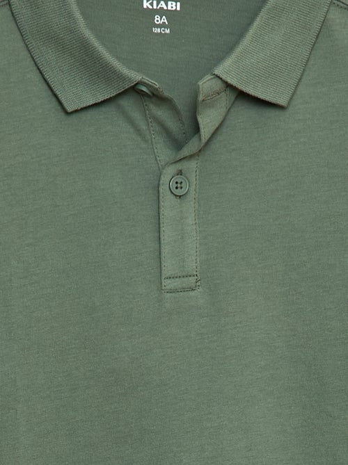 Polo liso de manga larga - Kiabi