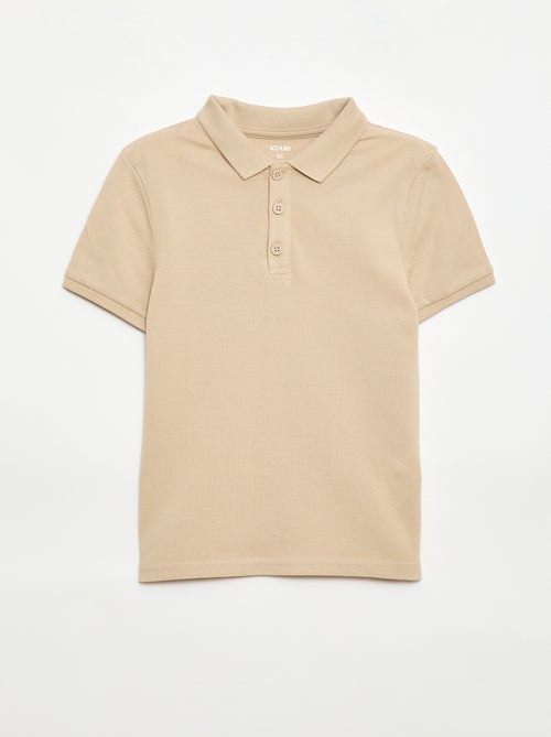 Polo liso de punto de piqué - Kiabi