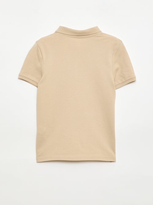Polo liso de punto de piqué - Kiabi