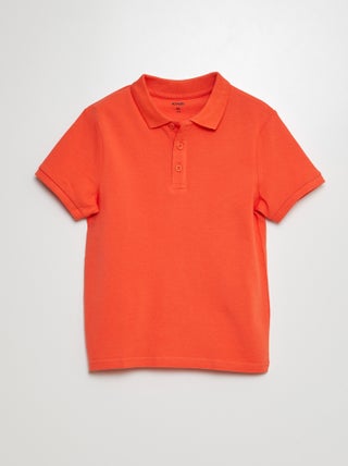 Polo liso de punto de piqué