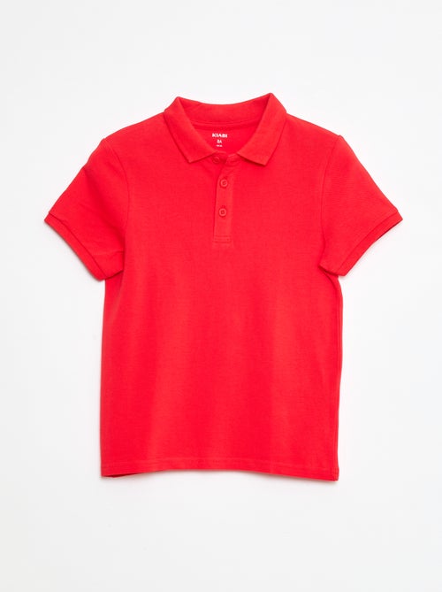 Polo liso de punto de piqué - Kiabi