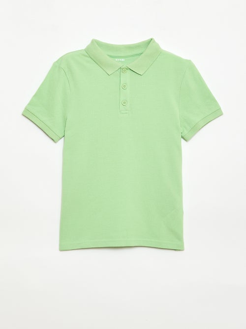 Polo liso de punto de piqué - Kiabi