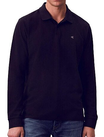 Polo Manga Larga Calvin Klein de Hombre Casual Piqué