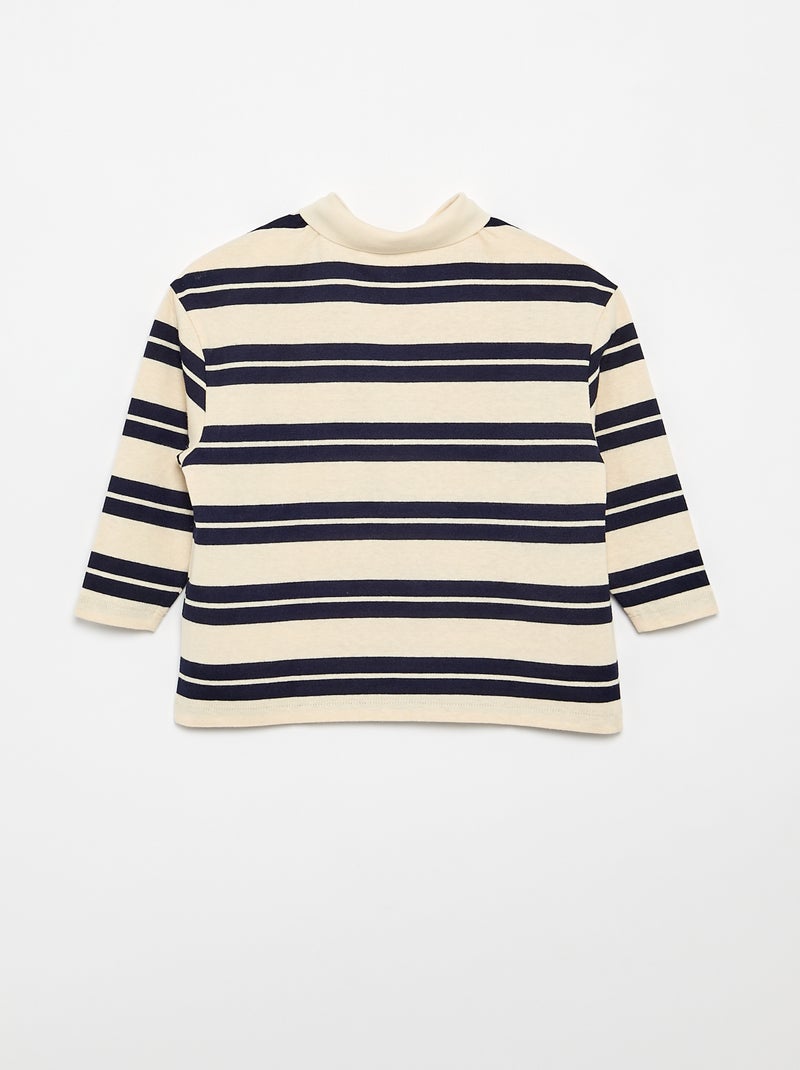 Polo oversize a rayas Azul - Kiabi