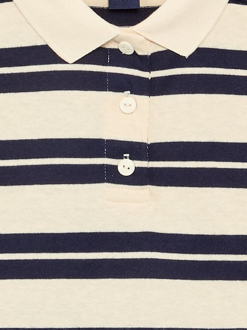 Polo oversize a rayas Azul - Kiabi