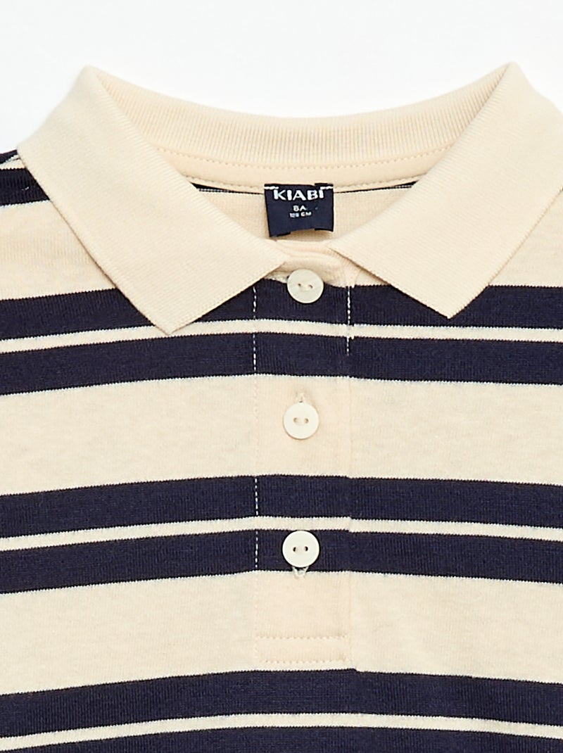 Polo oversize a rayas Azul - Kiabi