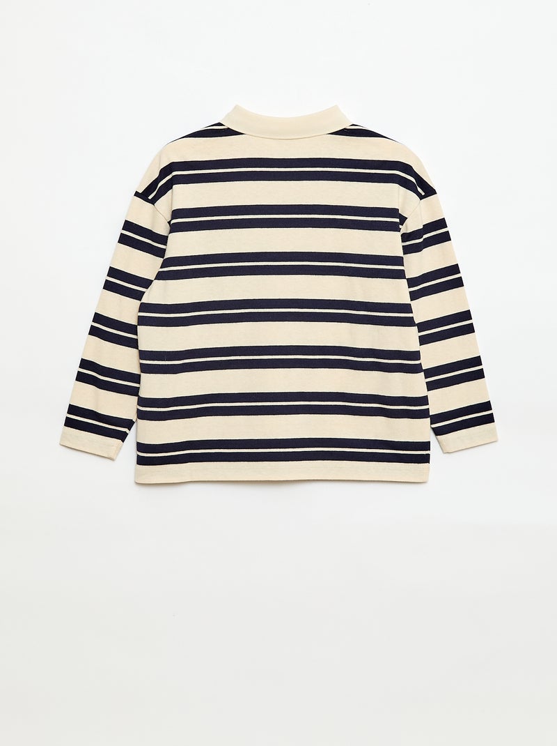 Polo oversize a rayas Azul - Kiabi