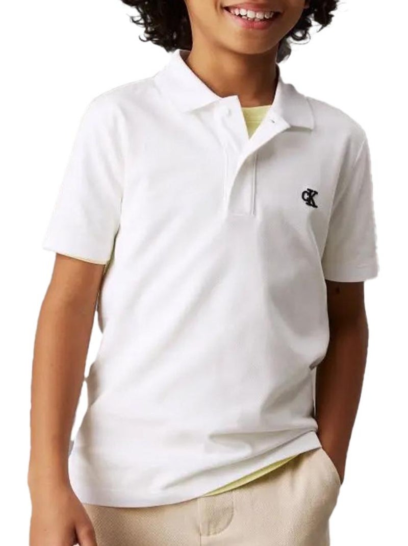 Polo para niño Calvin Klein Jeans Essential Blanco - Kiabi