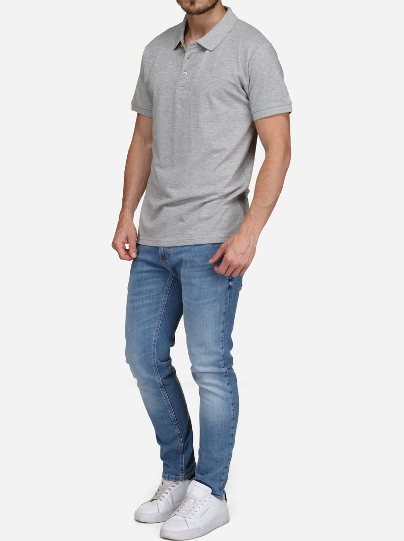 Polo para ponerse - Torrente Gris jaspeado - Kiabi