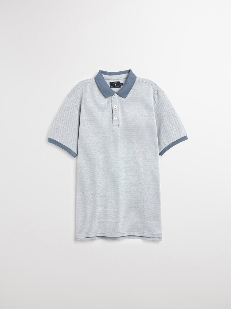 Polo piqué de manga corta, MO Fashion Azul - Kiabi