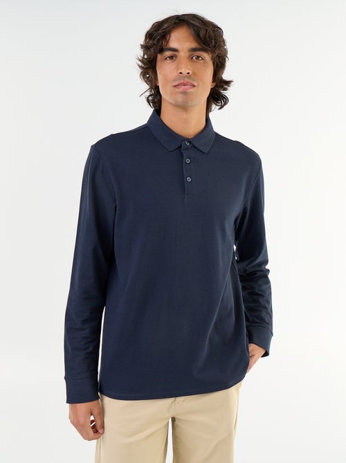 Polo piqué de manga larga - Kiabi