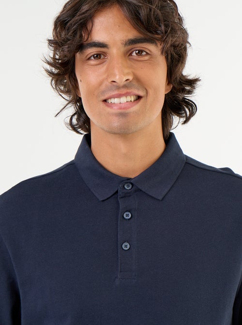 Polo piqué de manga larga - Kiabi